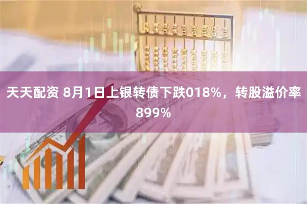 天天配资 8月1日上银转债下跌018%，转股溢价率899%