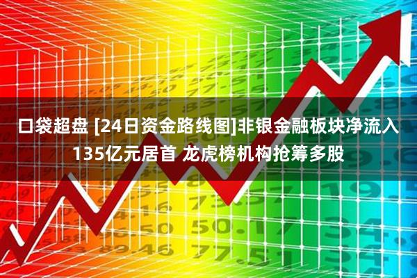 口袋超盘 [24日资金路线图]非银金融板块净流入135亿元居首 龙虎榜机构抢筹多股