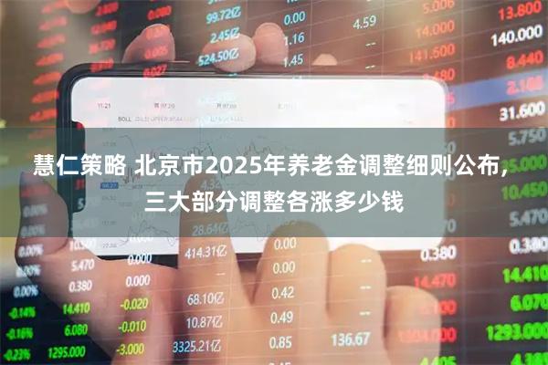 慧仁策略 北京市2025年养老金调整细则公布, 三大部分调整各涨多少钱